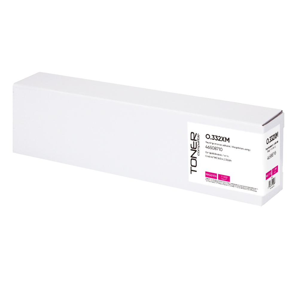 Toner compatible OKI 332 remplace 46508710 Magenta
