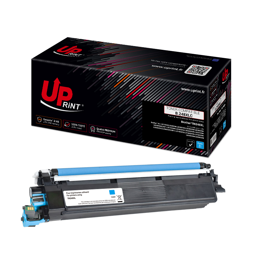 Uprint toner compatible BROTHER 248XL remplace TN248XL Cyan