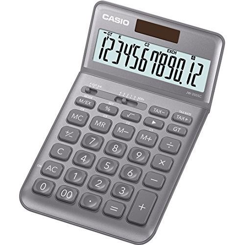 Calculatrice CASIO JW-200SC-GY Grise
