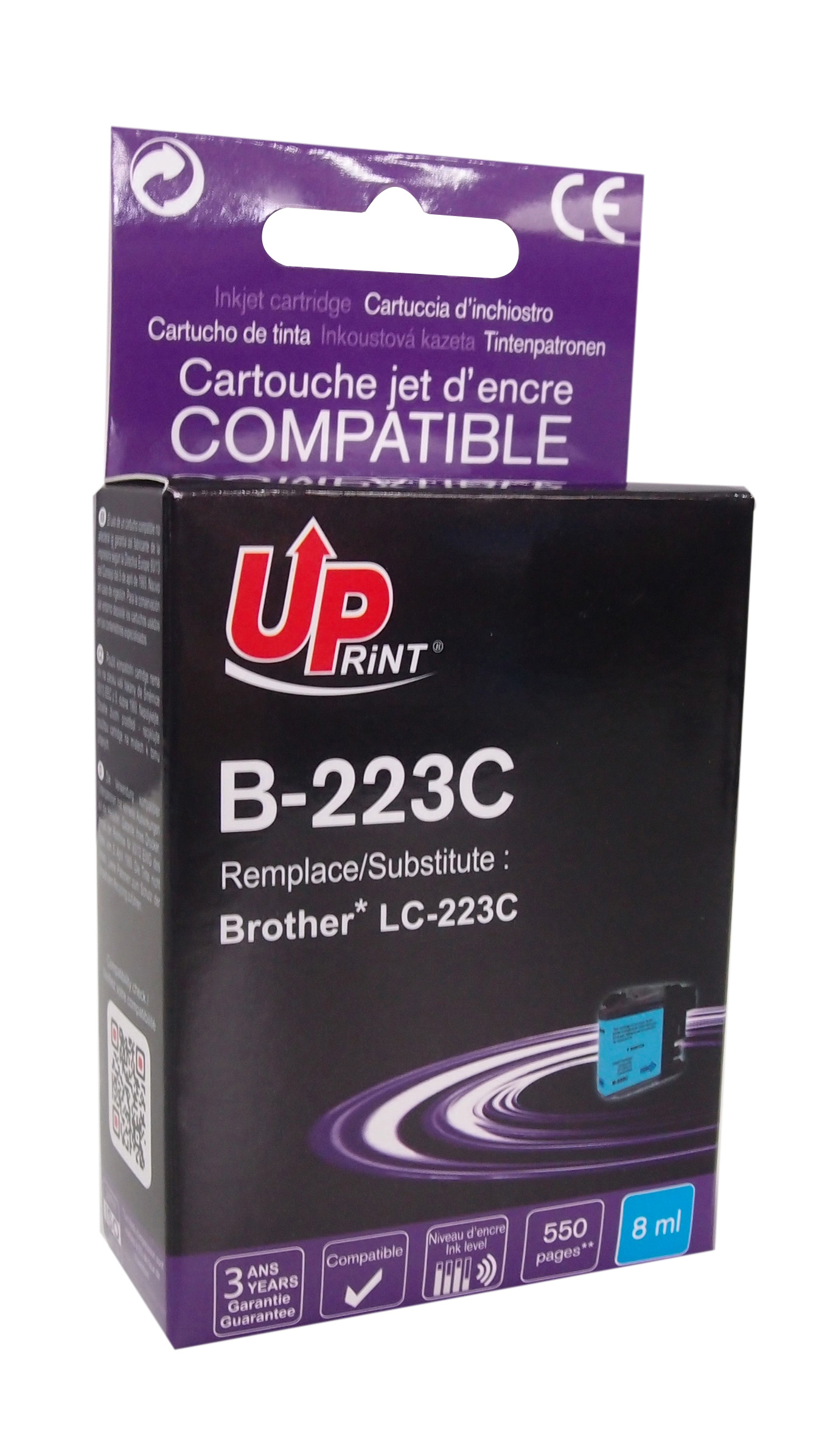 Uprint cartouche compatible BROTHER LC223 Cyan