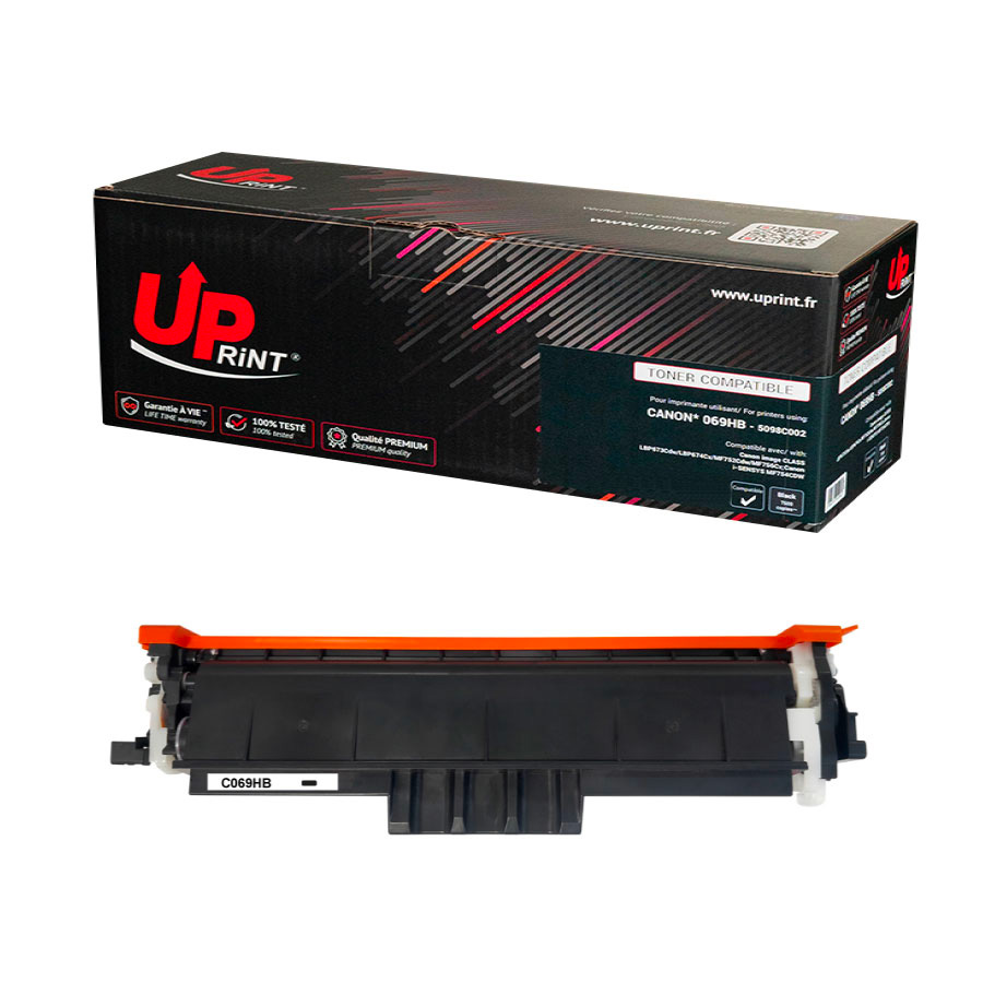 Uprint toner compatible CANON 069H puce origine sans niveau remplace 5098C002 Noir