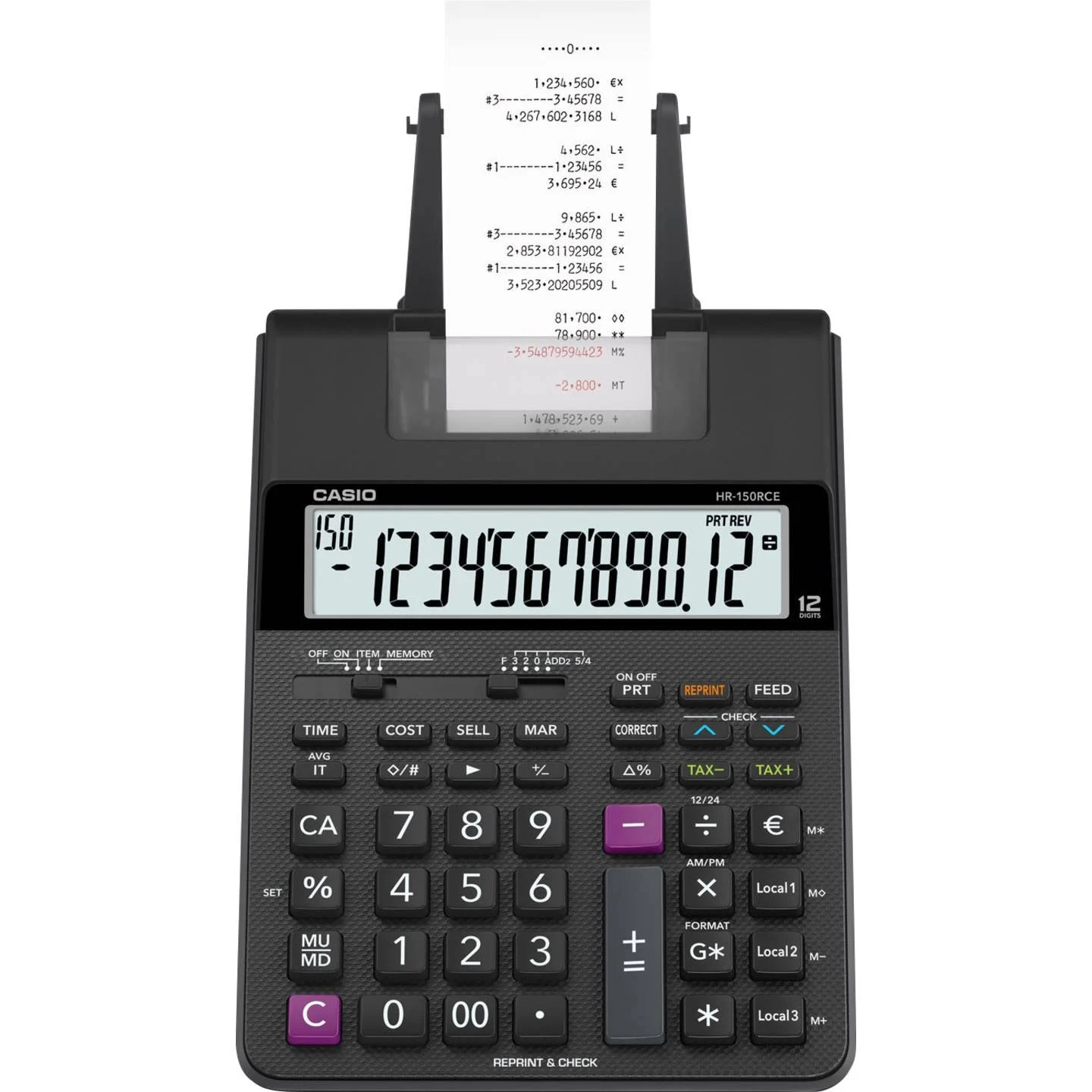 Calculatrice imprimante CASIO HR-150RCE-WA-EH