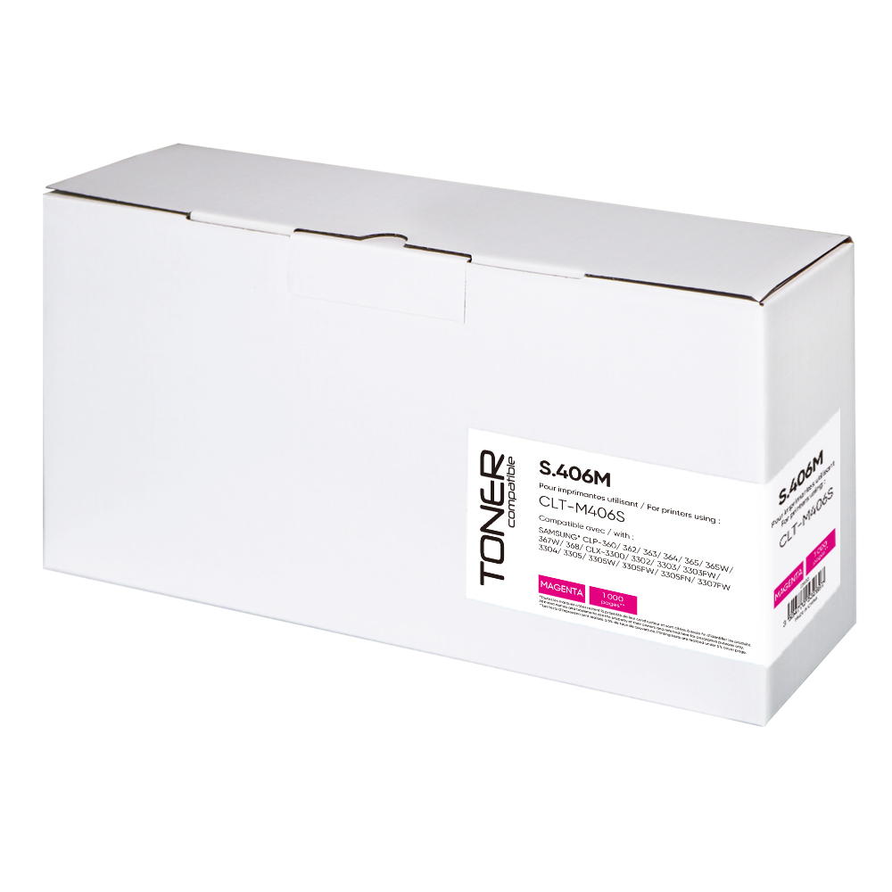 Toner compatible SAMSUNG 406S remplace CLTM406S Magenta
