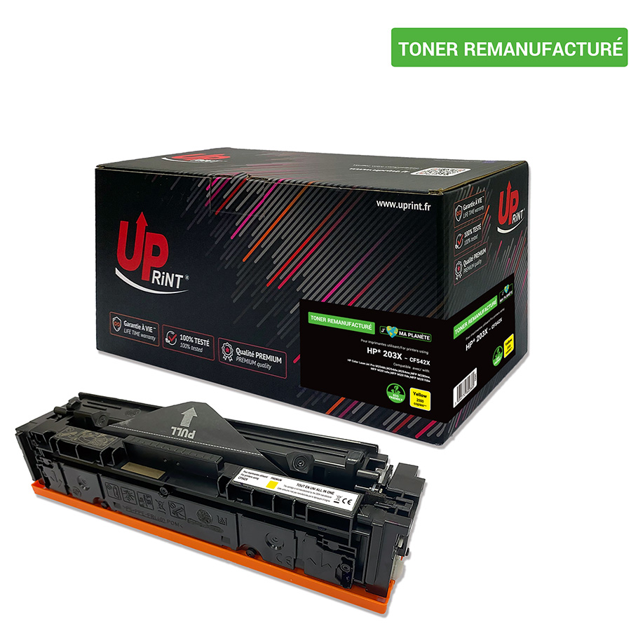 Uprint toner remanufacturé HP 203X remplace CF542X Jaune