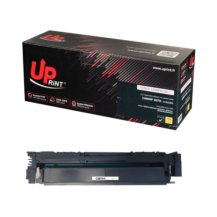 Uprint toner compatible CANON 067H remplace 5103C002 Jaune