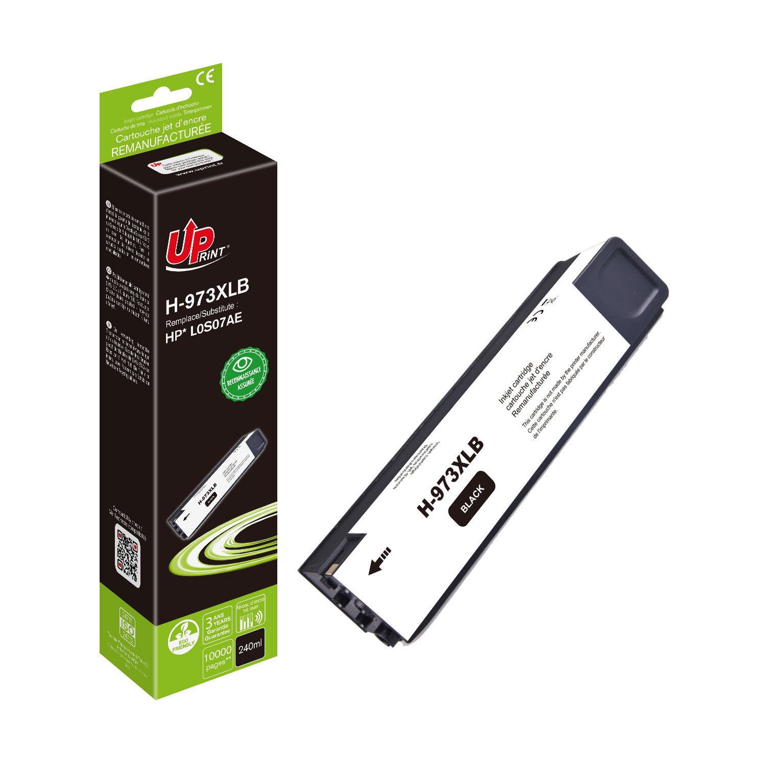 Uprint cartouche remanufacturée HP 973XL NEW GENERATION remplace L0S07AE Noir