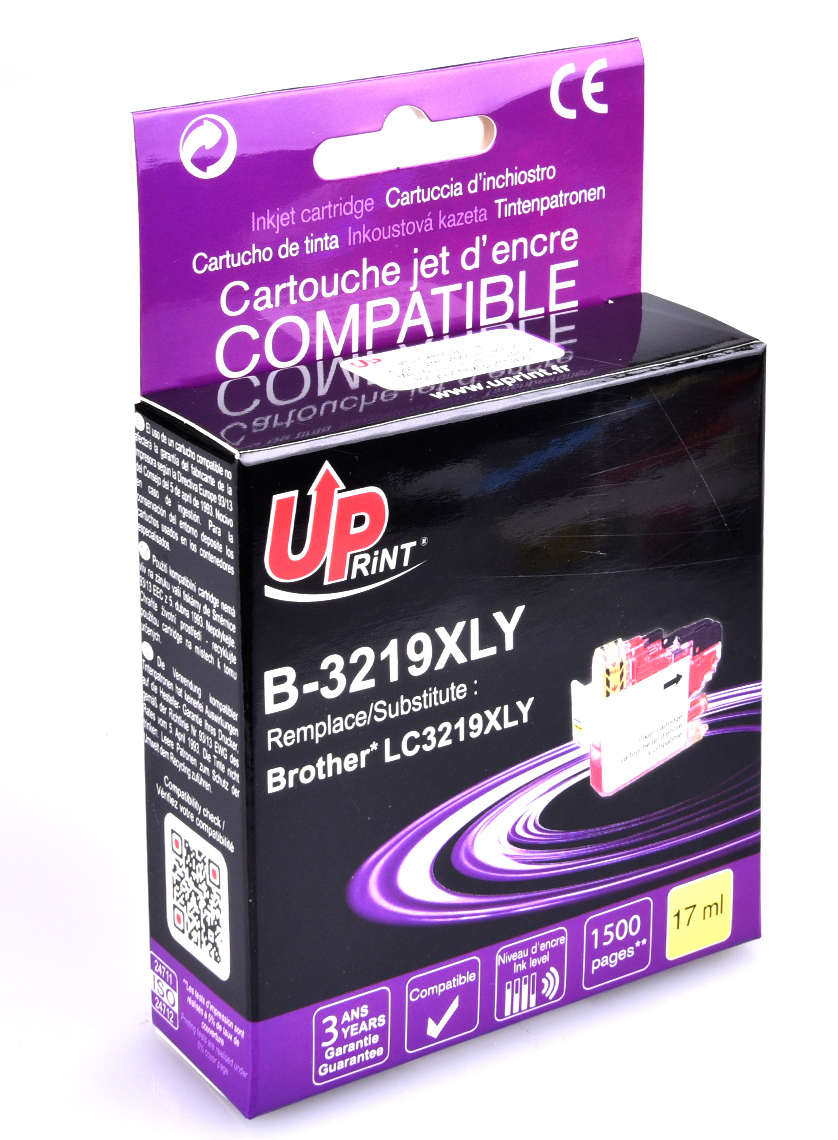 Uprint cartouche compatible BROTHER LC3219XL Jaune