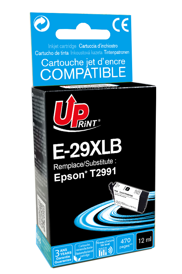 Uprint cartouche remanufacturée EPSON 29XL remplace C13T29914012 Noir
