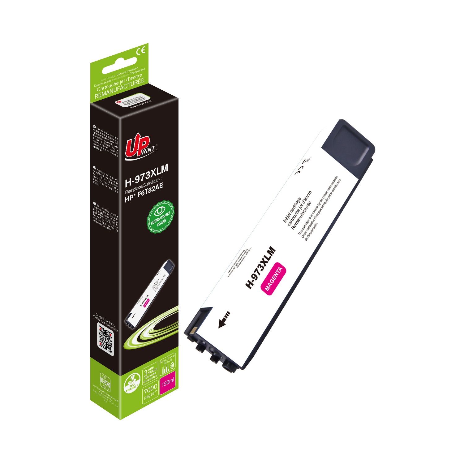 Uprint cartouche remanufacturée HP 973XL NEW GENERATION remplace F6T82AE Magenta