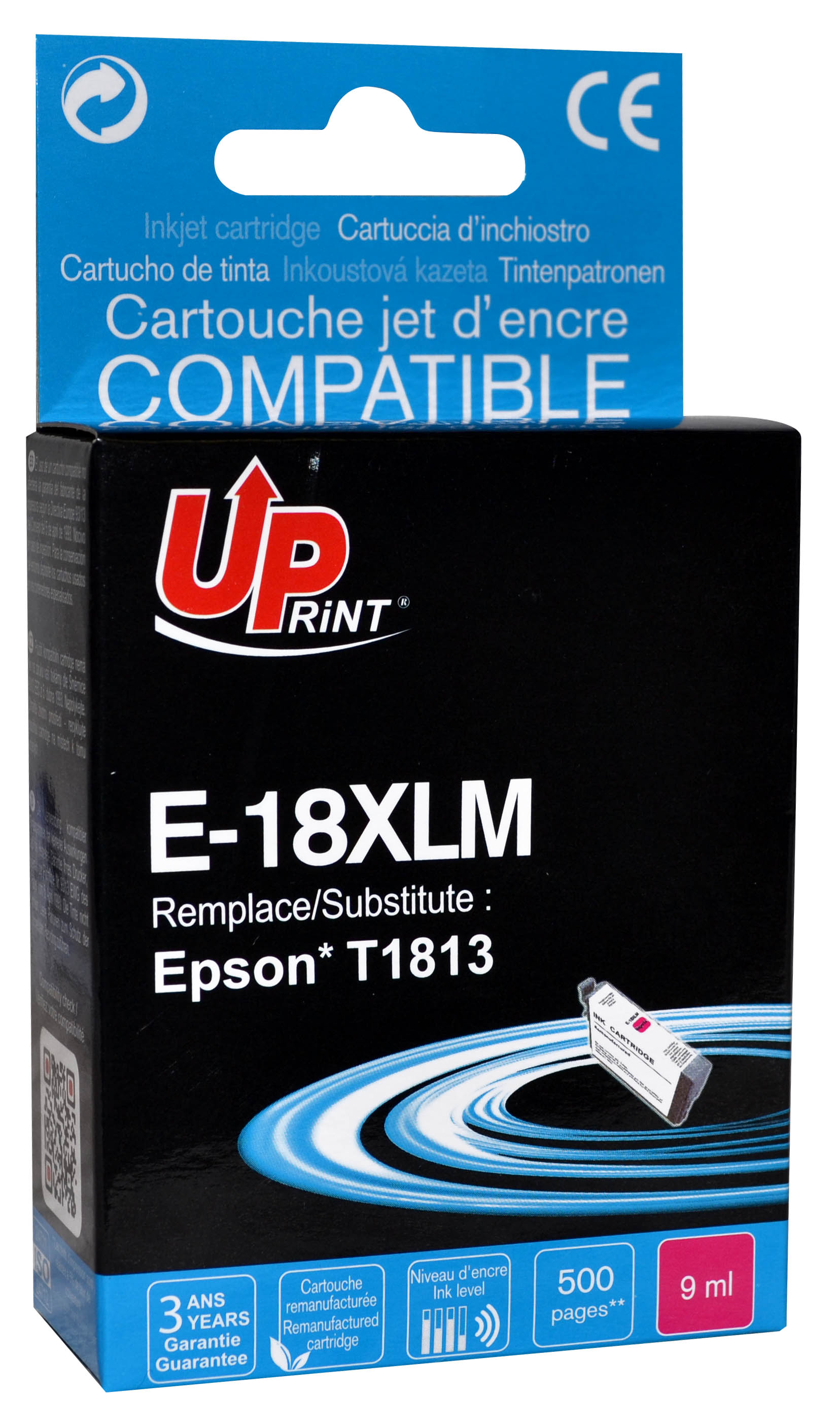 Uprint cartouche remanufacturée EPSON 18XL remplace C13T18134011 Magenta
