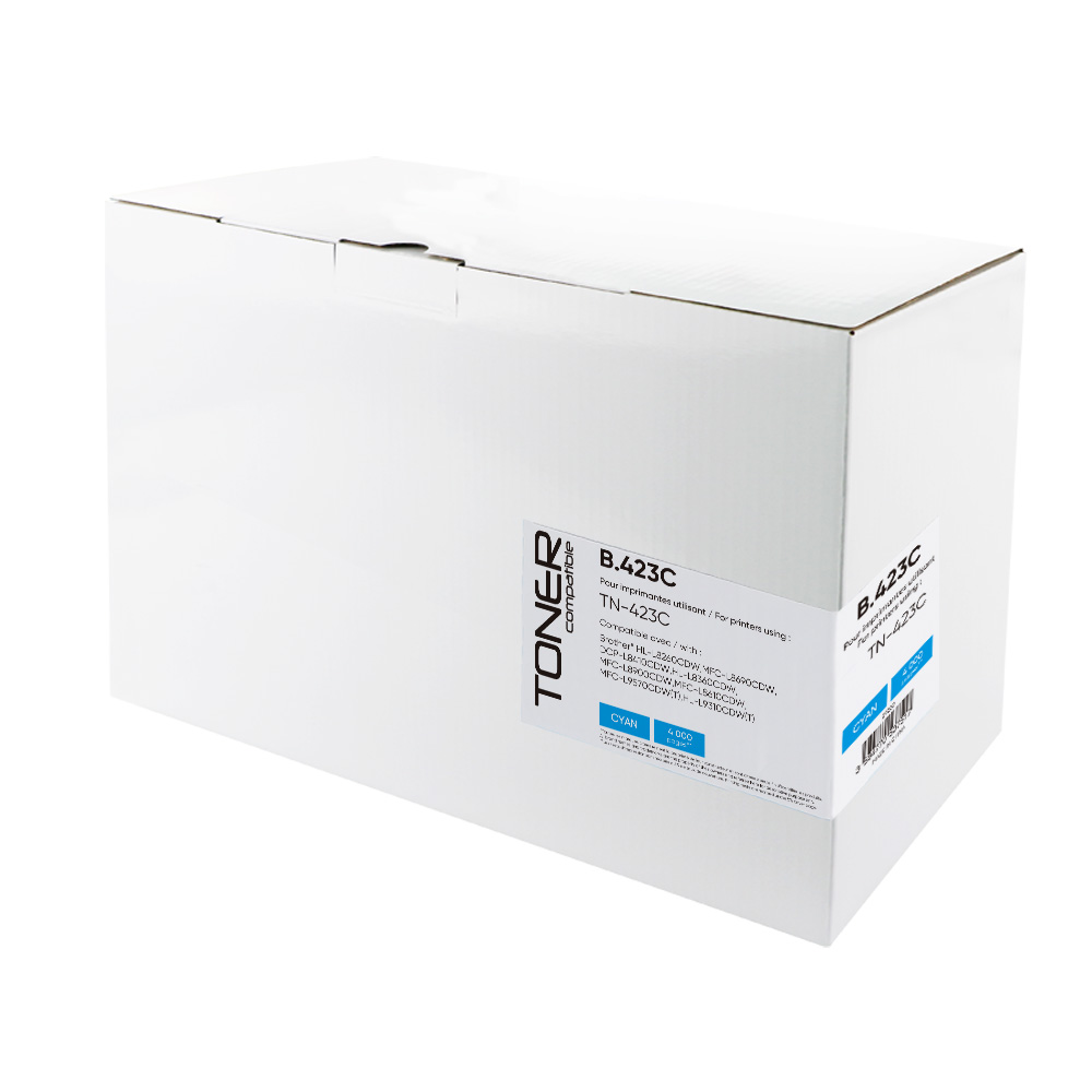 Toner compatible BROTHER TN423C remplace TN423 Cyan