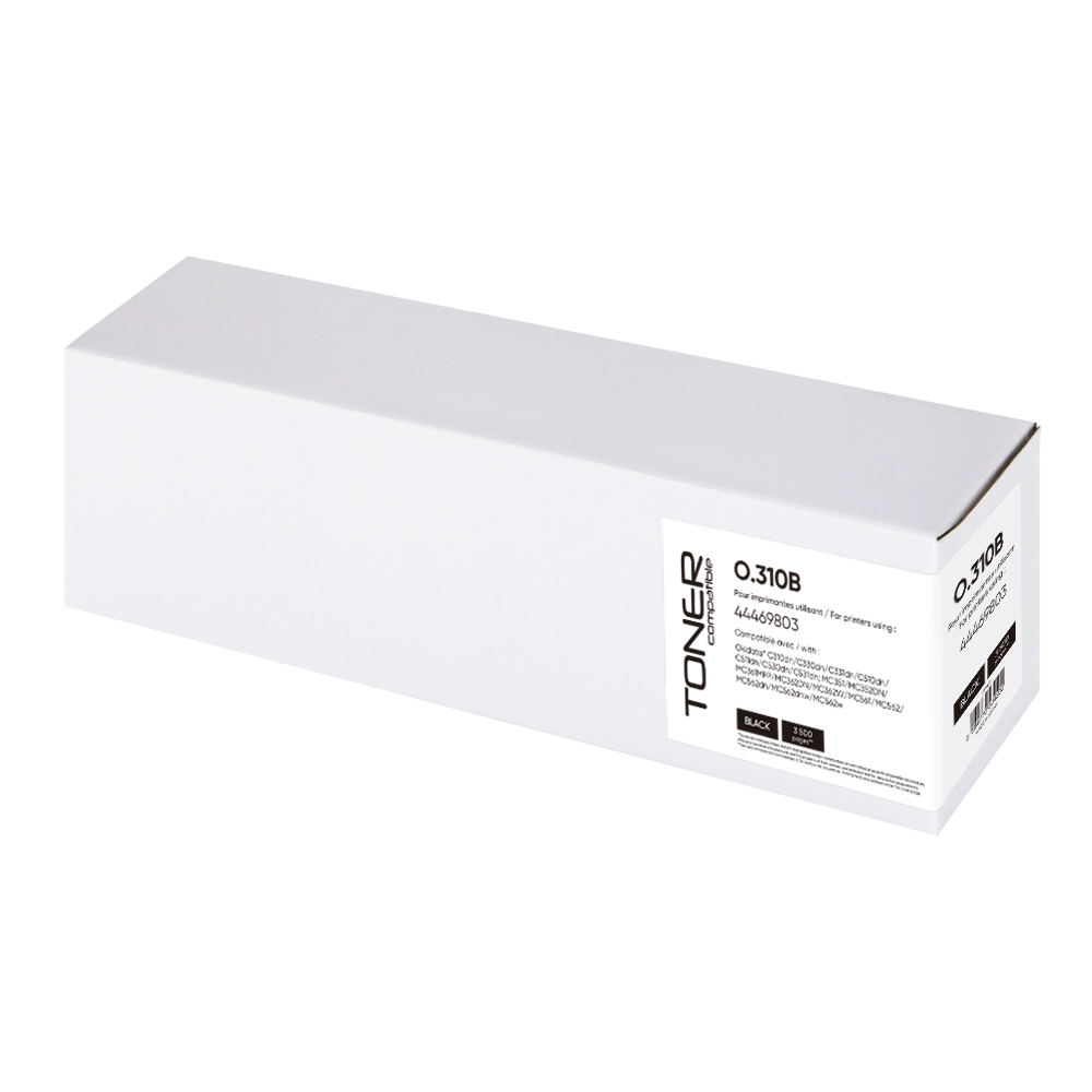 Toner compatible OKI 310 remplace 44469803 Noir
