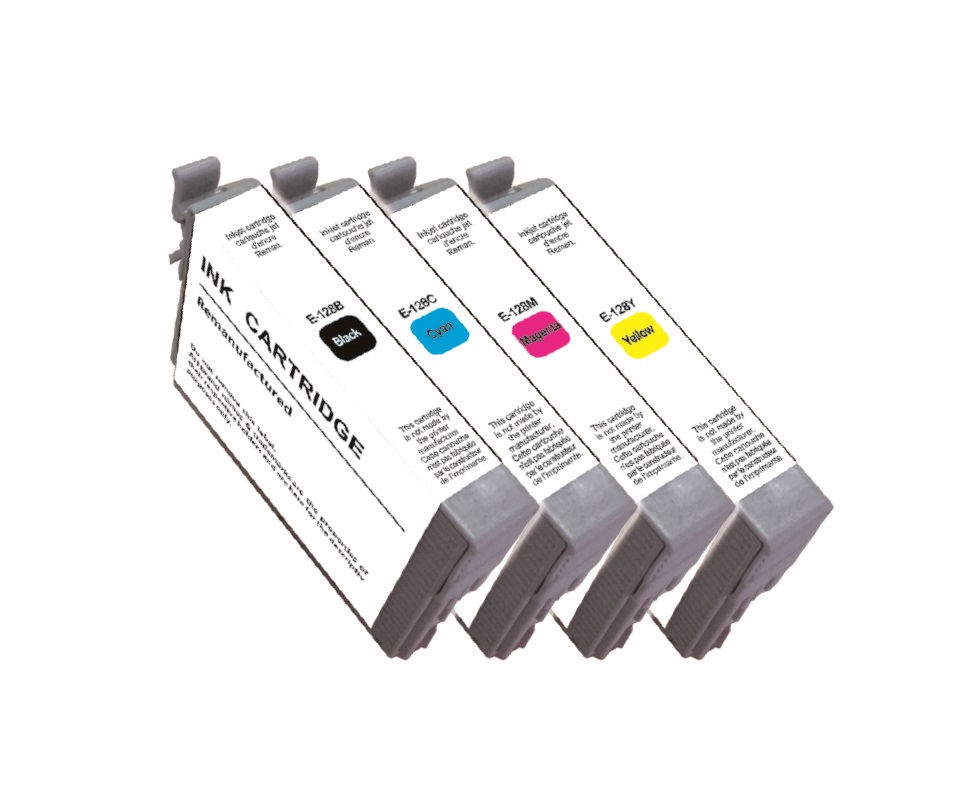 Uprint PACK 4 cartouches remanufacturéeS EPSON T1285 remplace C13T12854010 N/C/M/J