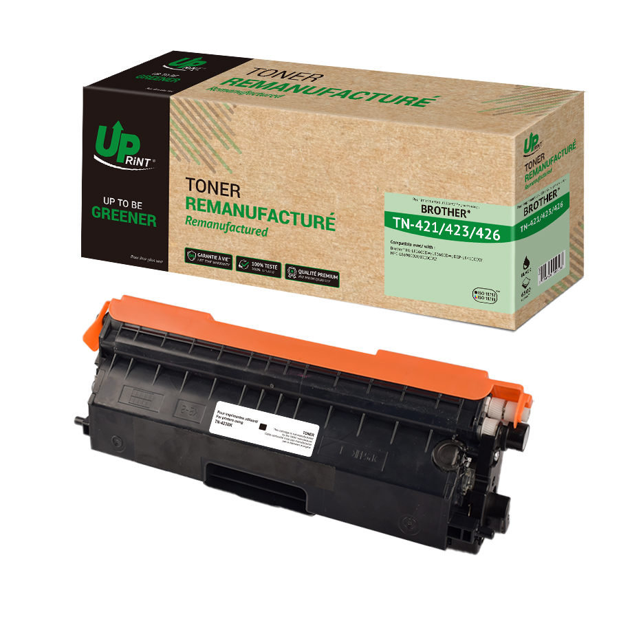 Uprint toner remanufacturé BROTHER 423 remplace TN423/421/426 Noir