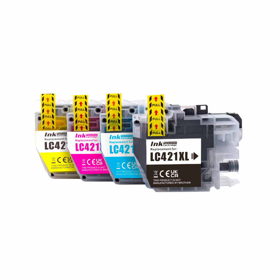 Pack 4 cartouches compatible BROTHER LC421XL N/C/M/J