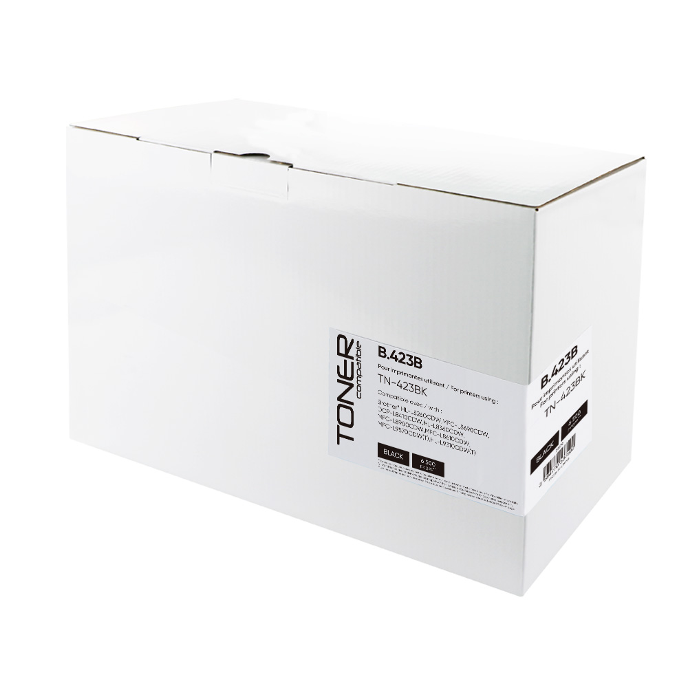 Toner compatible BROTHER TN423BK remplace TN423 Noir