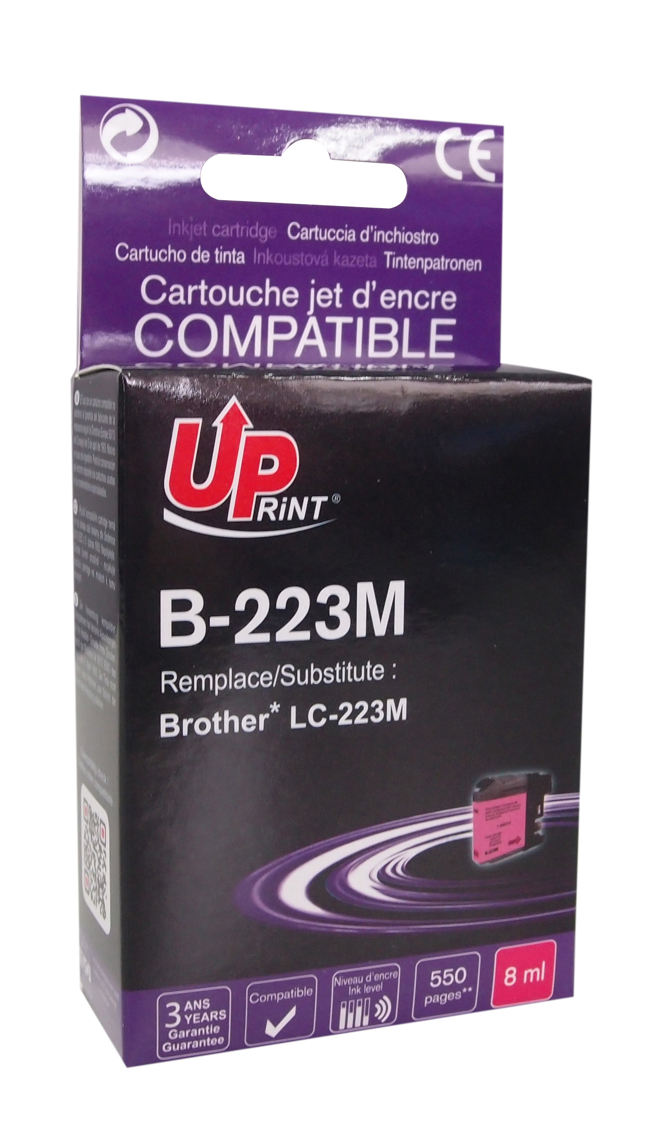 Uprint cartouche compatible BROTHER LC223 Magenta