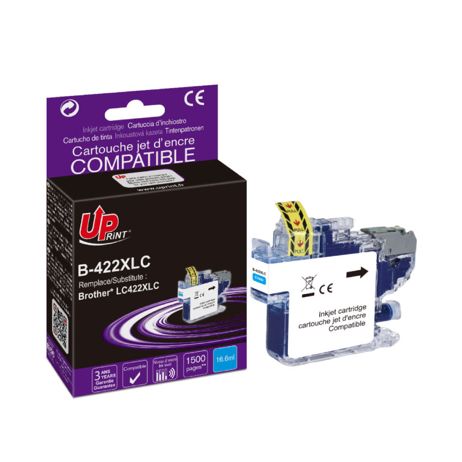 Uprint cartouche compatible BROTHER LC422XL Cyan