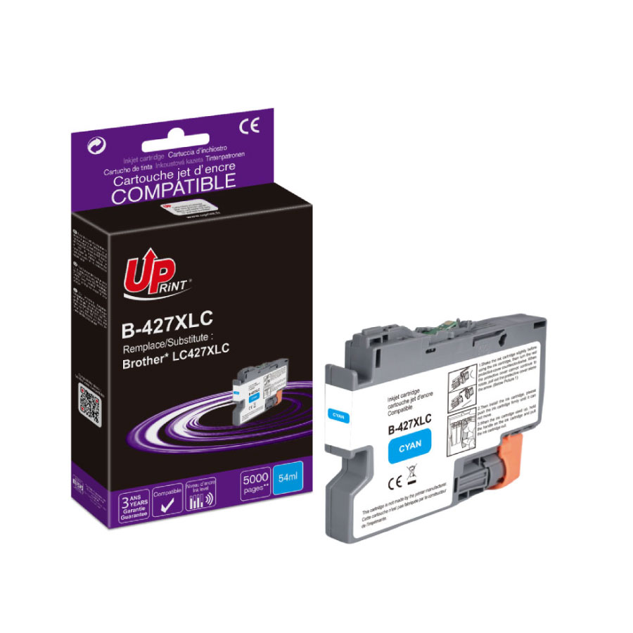 Uprint cartouche compatible BROTHER LC427XL Cyan