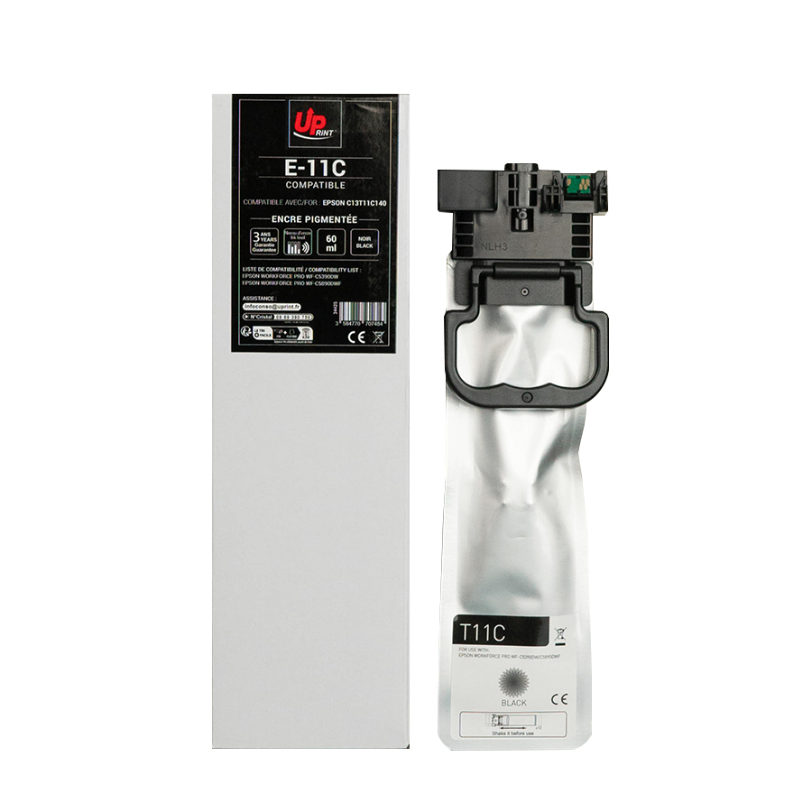 Uprint cartouche compatible EPSON T11C1 remplace C13T11C140 Noir