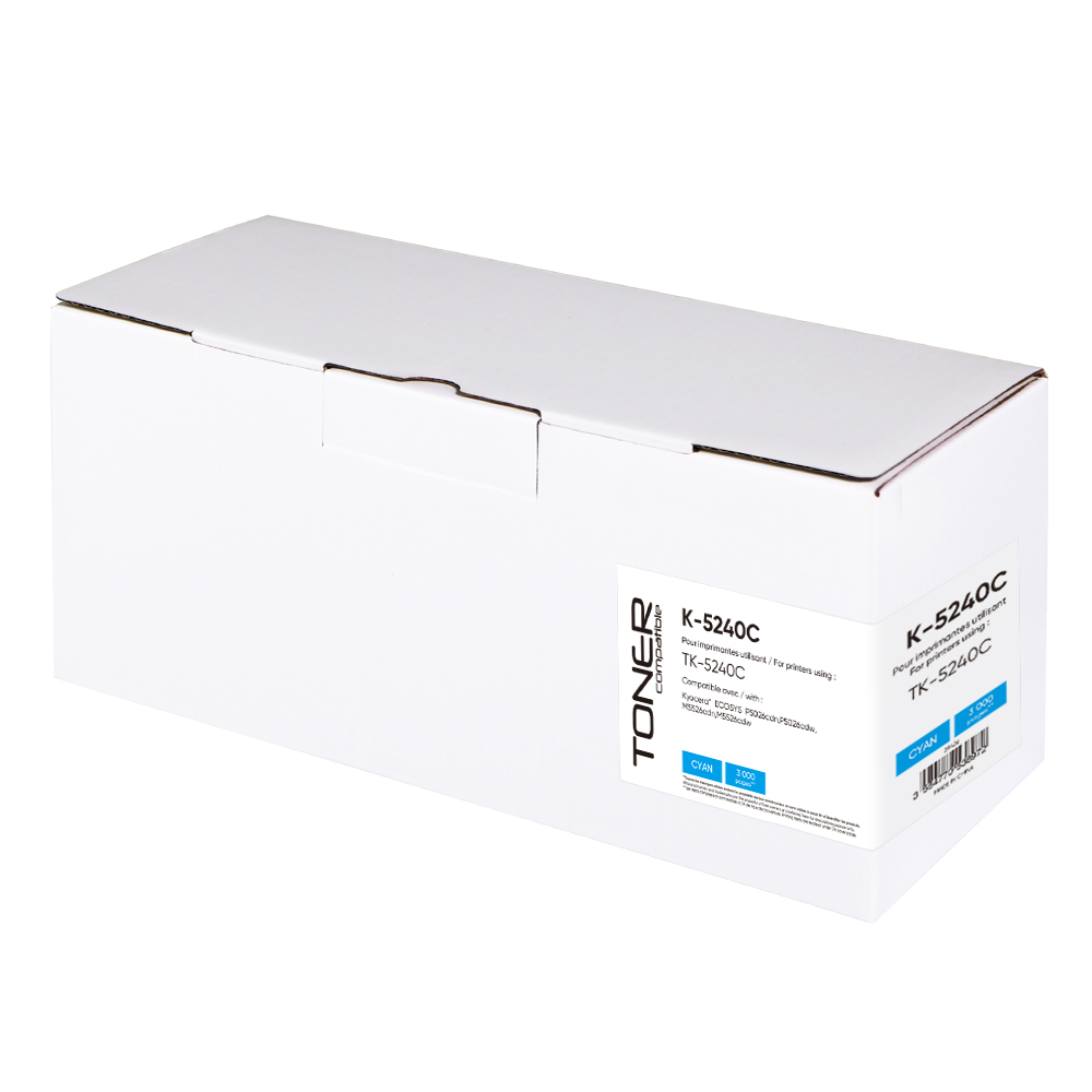 Toner compatible KYOCERA TK5240 remplace 1T02R7CNL0 Cyan