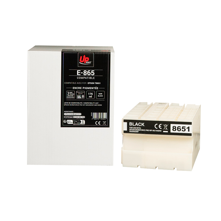 Uprint cartouche compatible EPSON T8651 Noir