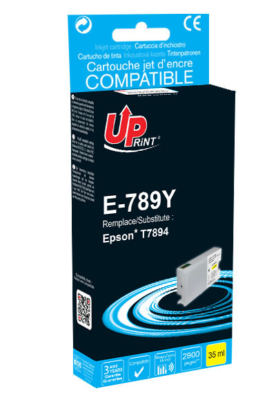 Uprint cartouche compatible EPSON T789XL remplace C13T789440 Jaune