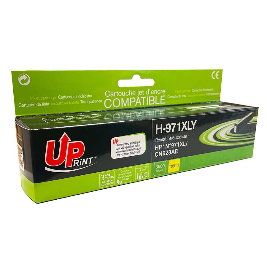 Uprint cartouche remanufacturée HP 971XL remplace CN628AE Jaune