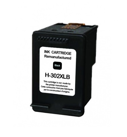 Cartouche remanufacturée HP 302XL SANS niveau remplace F6U68AE Noir