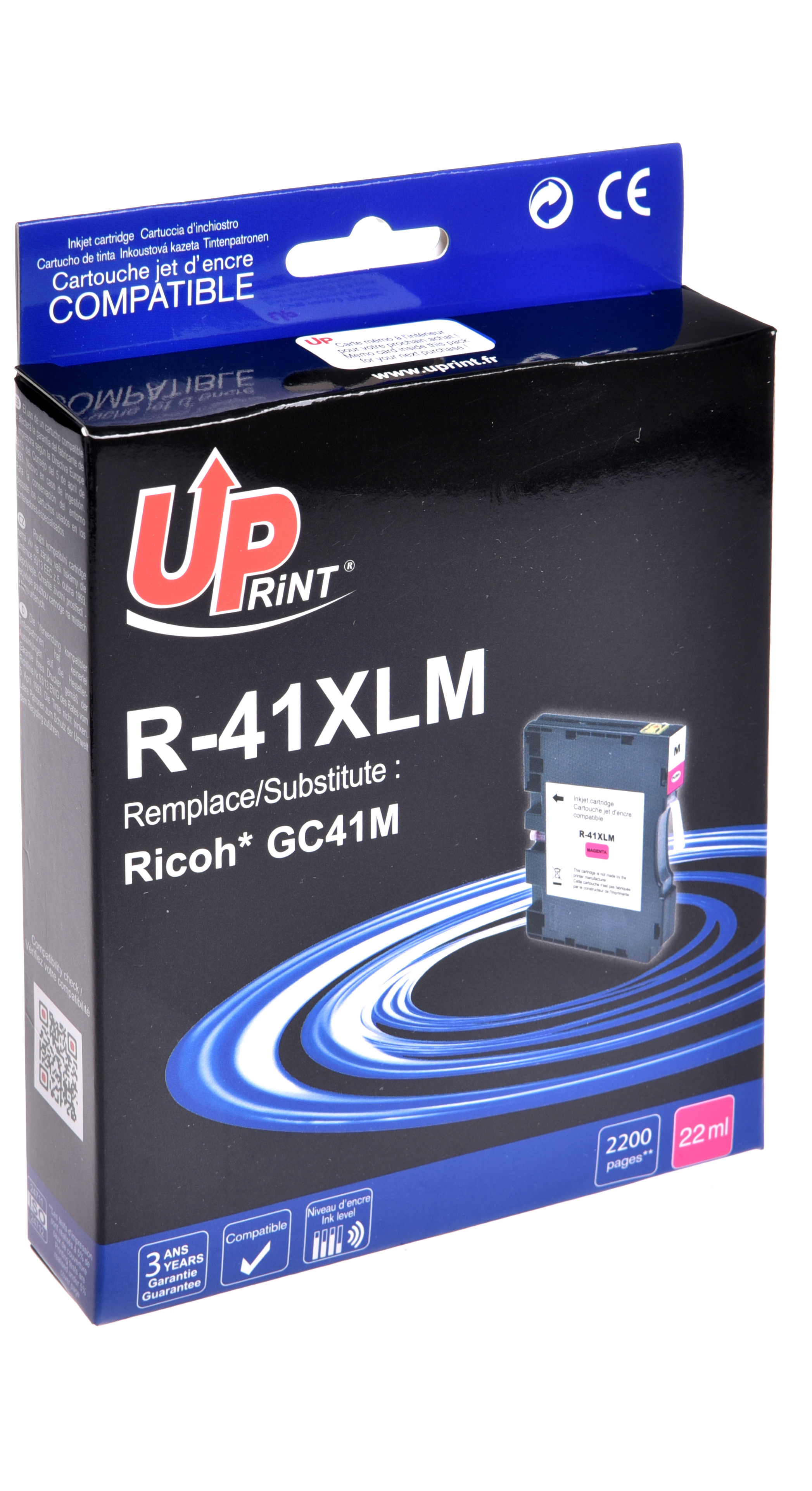 Uprint R-41XLM M cartouche compatible avec RICOH N°41 - 405763
