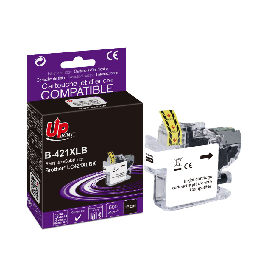 Uprint cartouche compatible BROTHER LC421XL Noir
