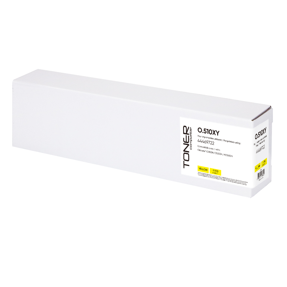 Toner compatible OKI 510 remplace 44469722 Jaune