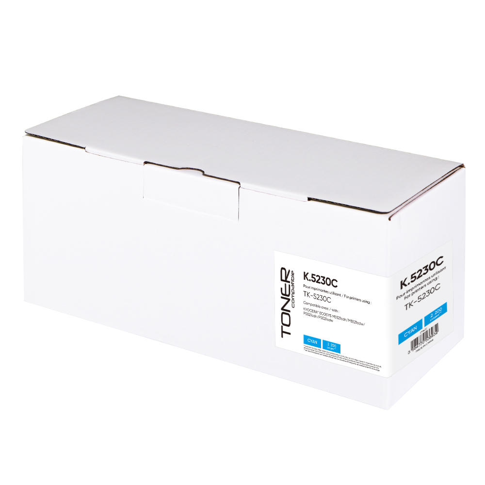 Toner compatible KYOCERA TK5230 remplace 1T02VMCNL0 Cyan