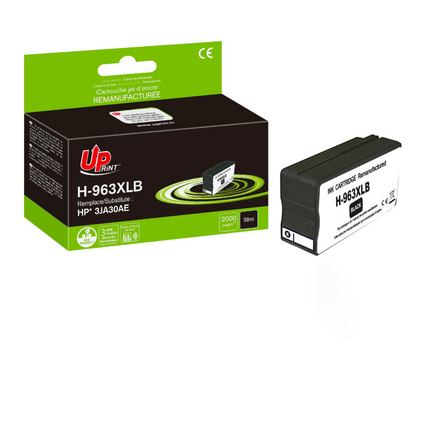Uprint cartouche remanufacturée HP 963XL NEW GENERATION remplace 3JA30AE Noir