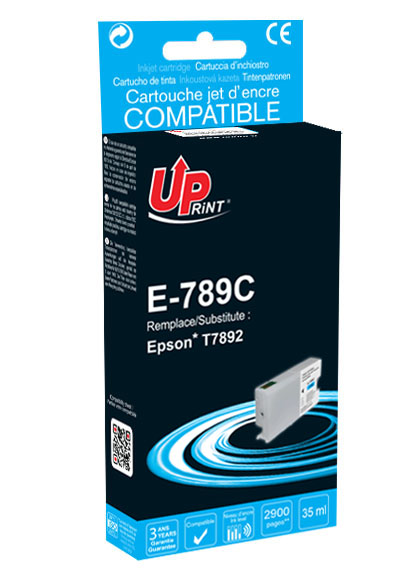 Uprint cartouche compatible EPSON T789XL remplace C13T789240 Cyan