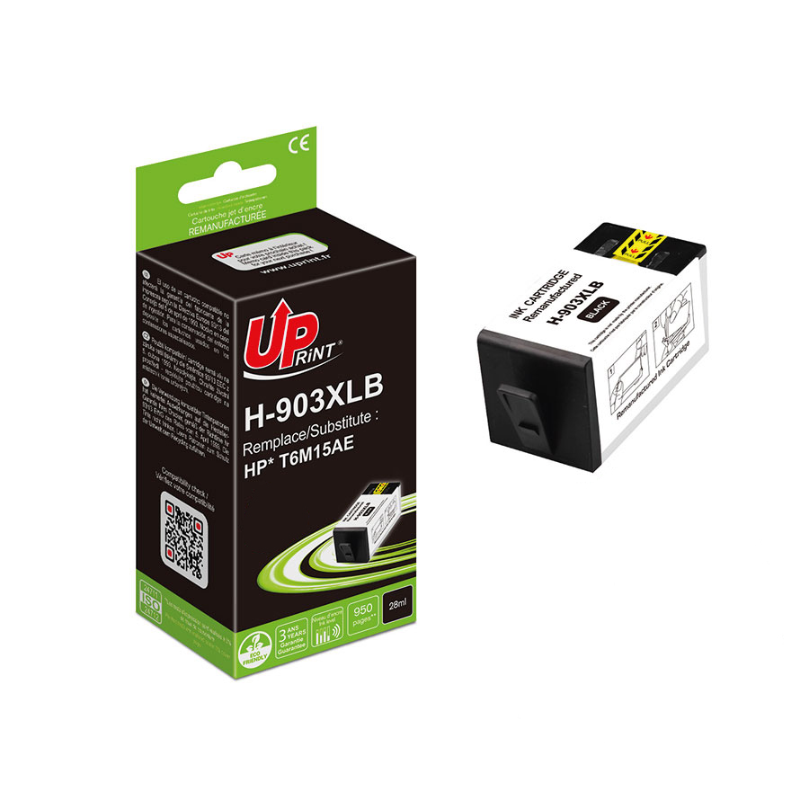 Uprint cartouche remanufacturée HP 903XL NEW GENERATION remplace T6M15AE Noir