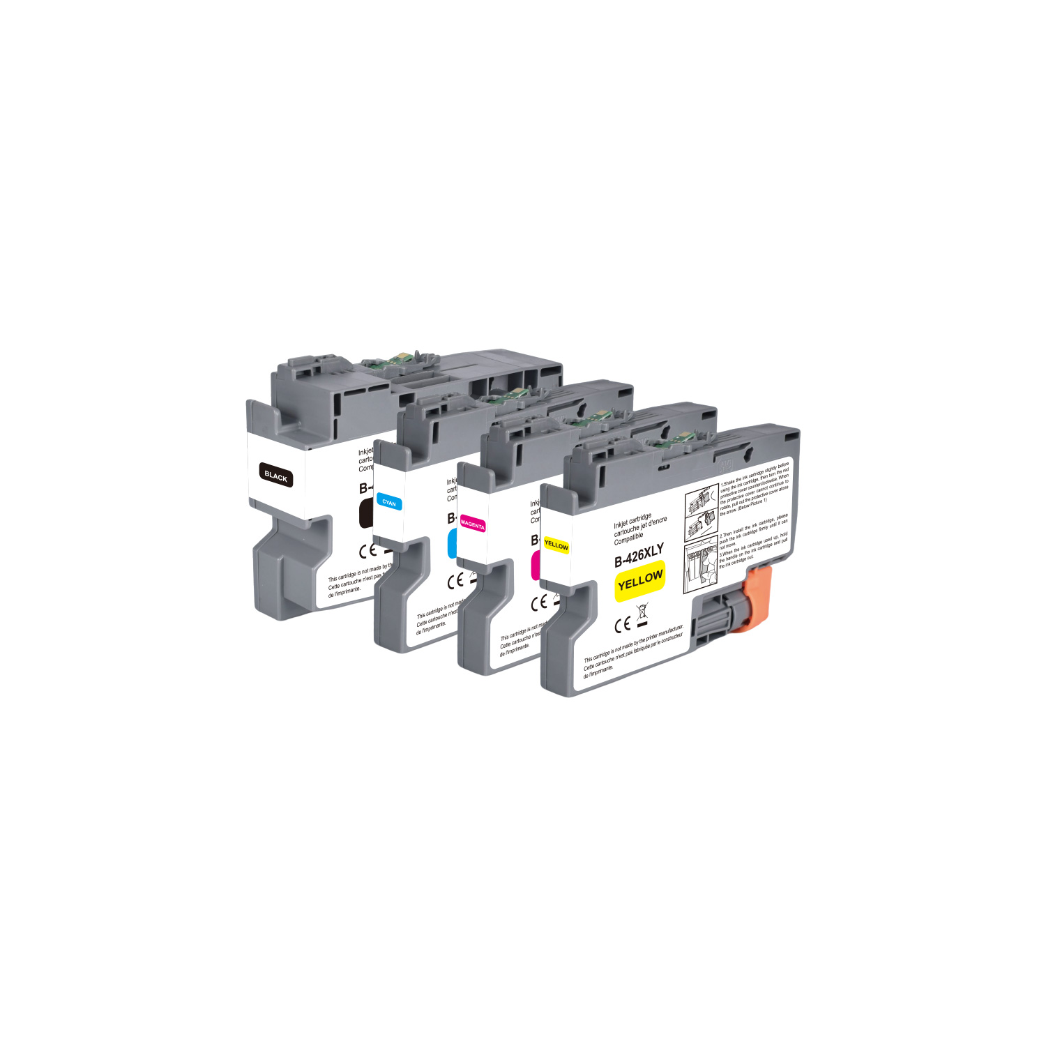 Pack 4 cartouches compatible BROTHER LC426XL N/C/M/J