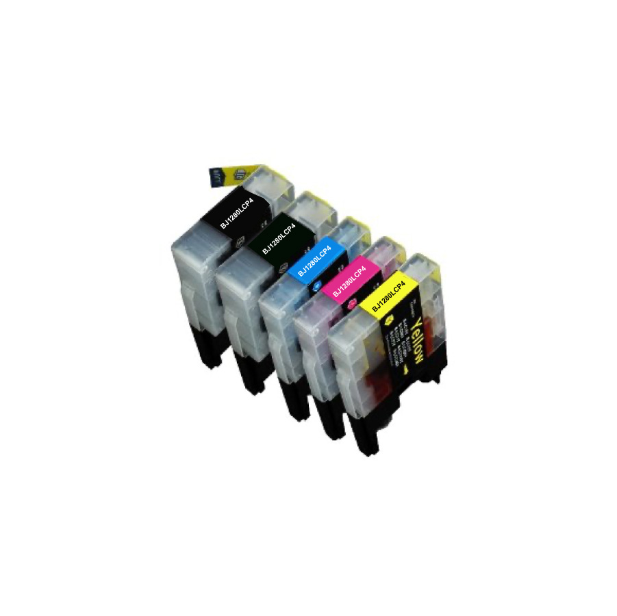 Pack 4 cartouches compatible BROTHER LC1240/1280 remplace LC1220/LC1240/LC280 N/C/M/J
