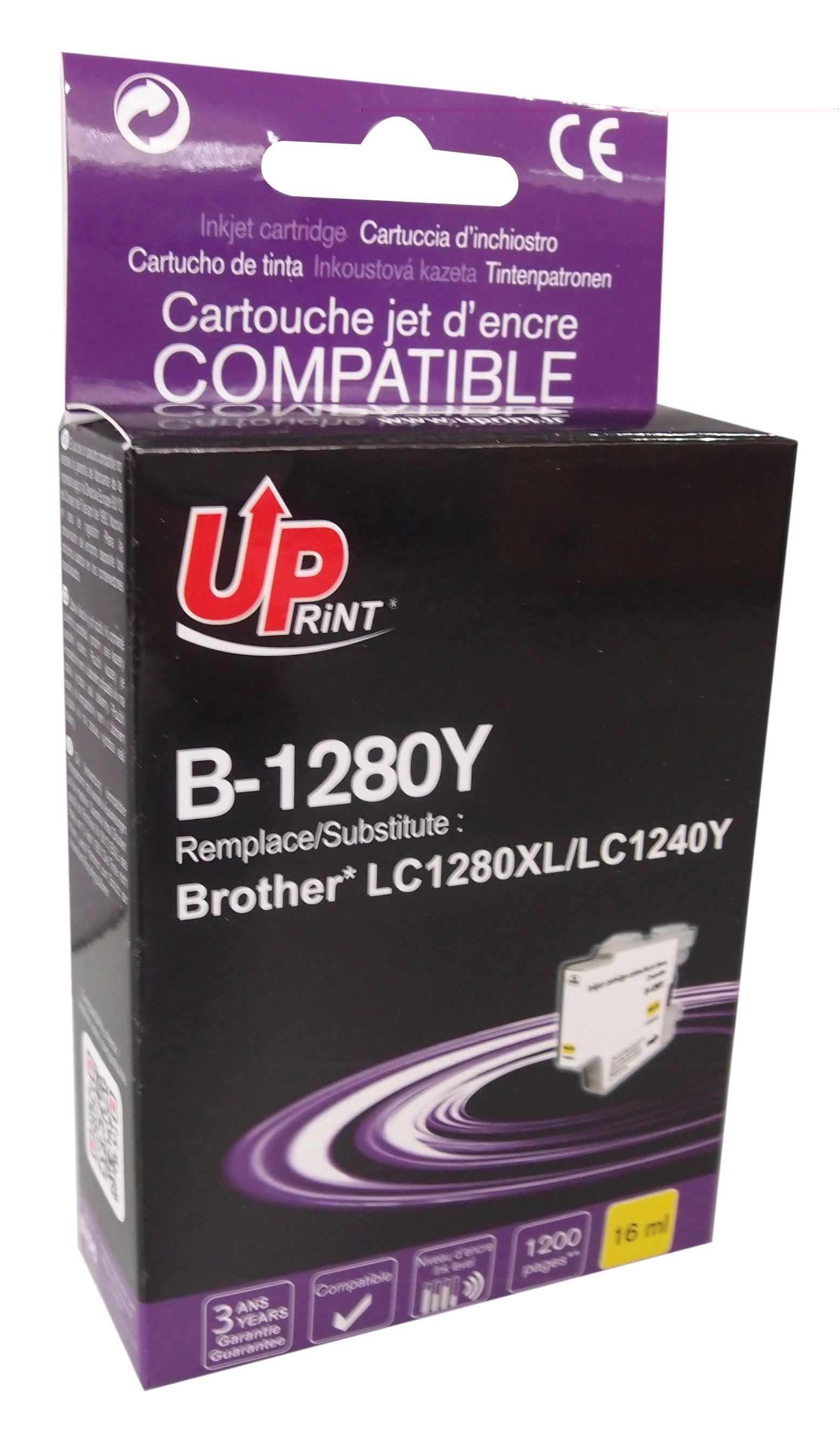 Uprint cartouche compatible BROTHER LC1280 remplace LC1220/LC1240/LC1280 Jaune