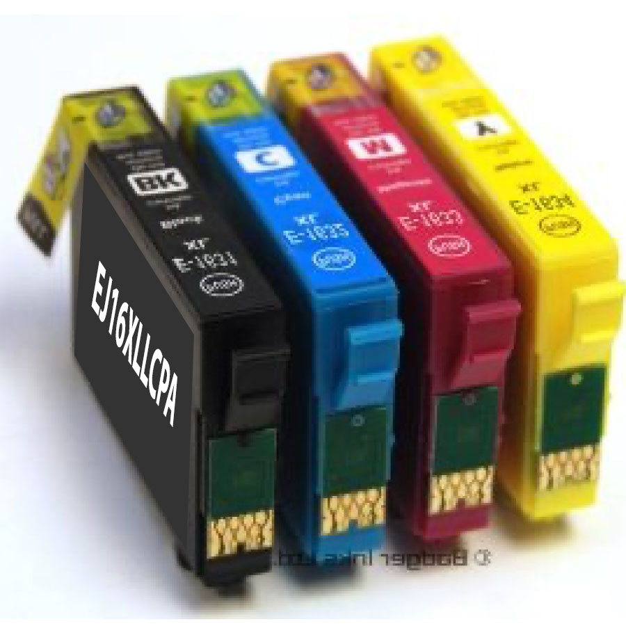 Pack 4 cartouches compatible EPSON 16XL remplace C13T16364011 N/C/M/J