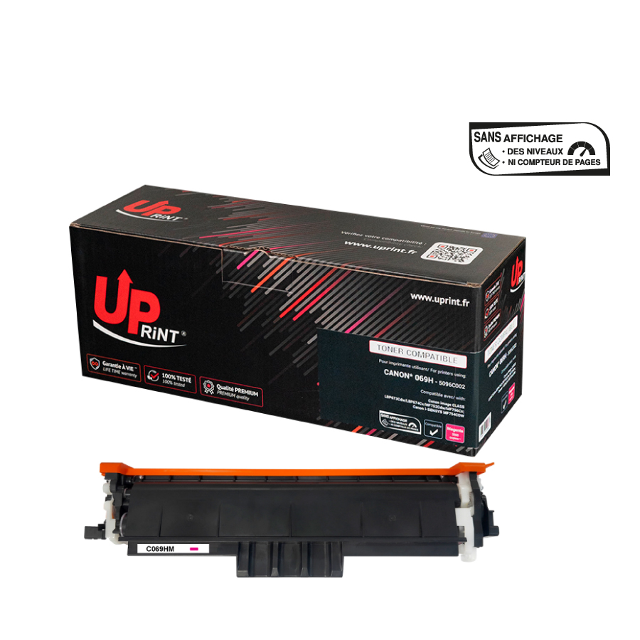 Uprint toner compatible CANON 069H puce origine sans niveau remplace 5096C002 Magenta