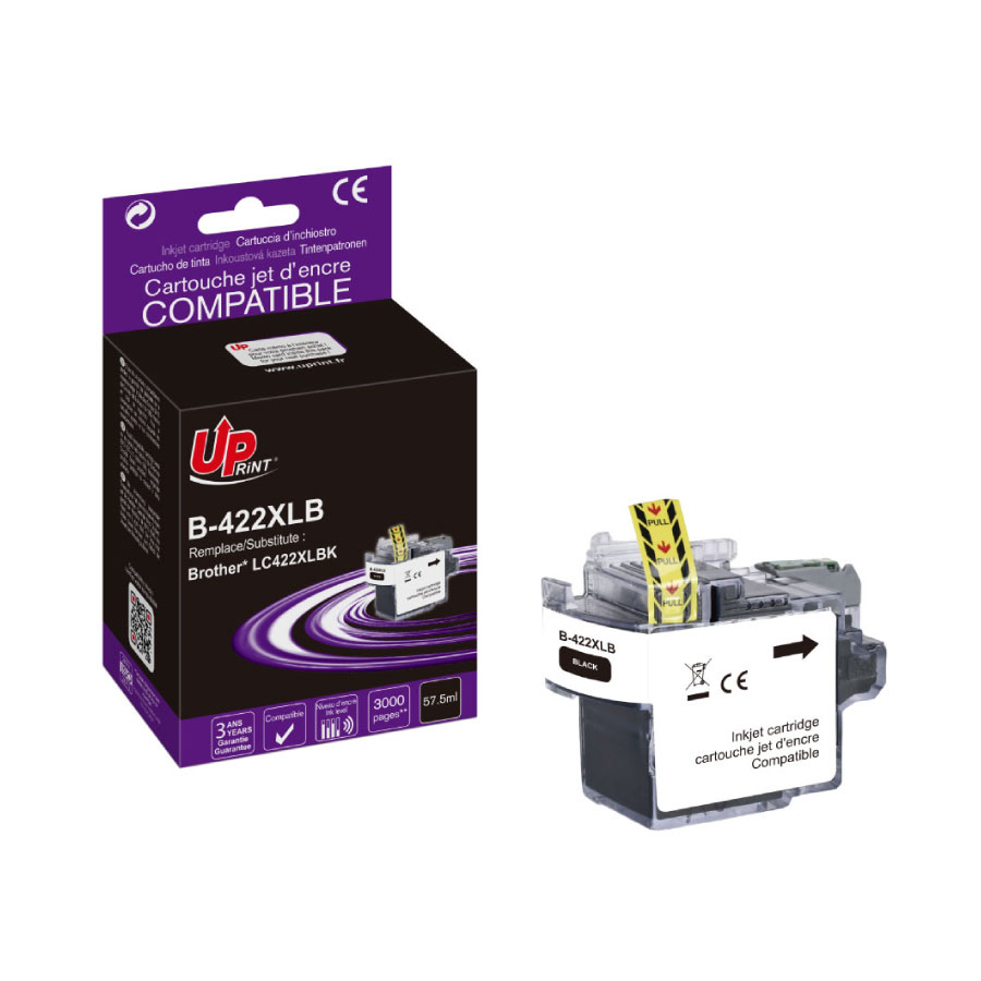 Uprint cartouche compatible BROTHER LC422XL Noir
