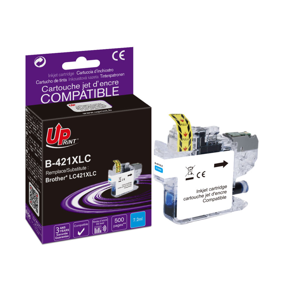 Uprint cartouche compatible BROTHER LC421XL Cyan