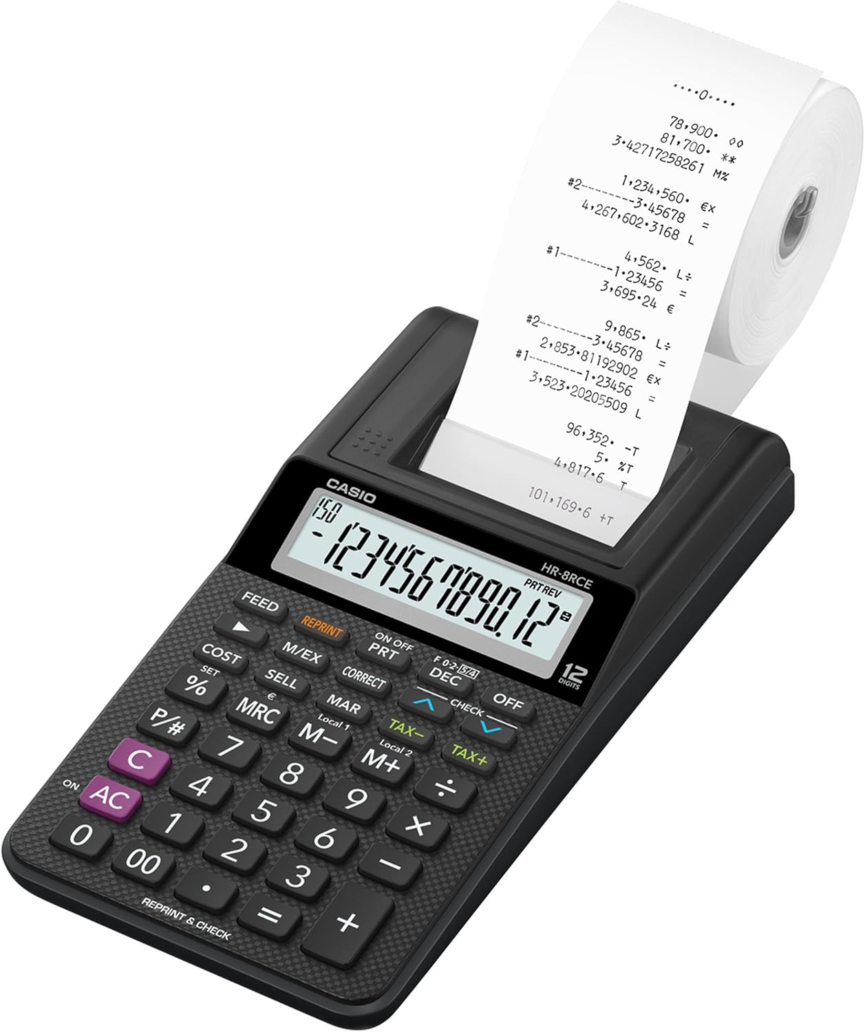 Calculatrice CASIO Imprimante HR-8RCE-BK