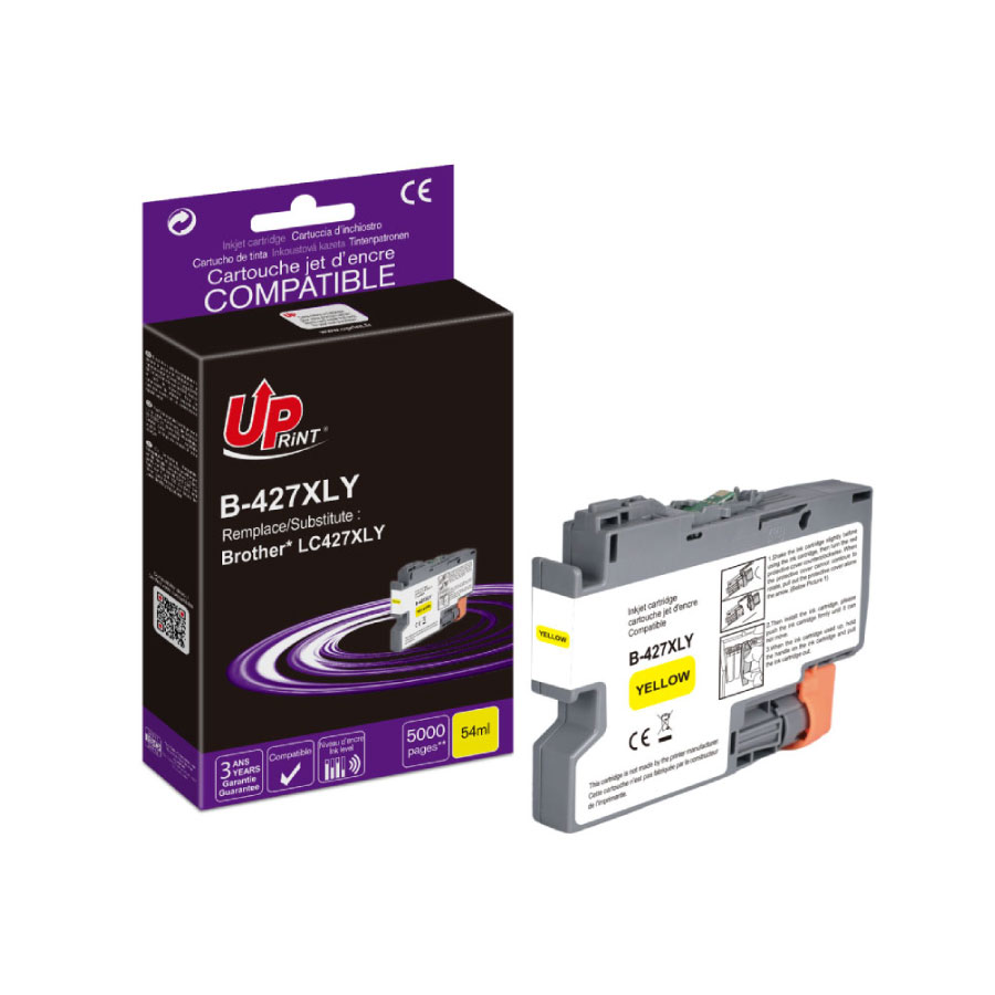 Uprint cartouche compatible BROTHER LC427XL Jaune