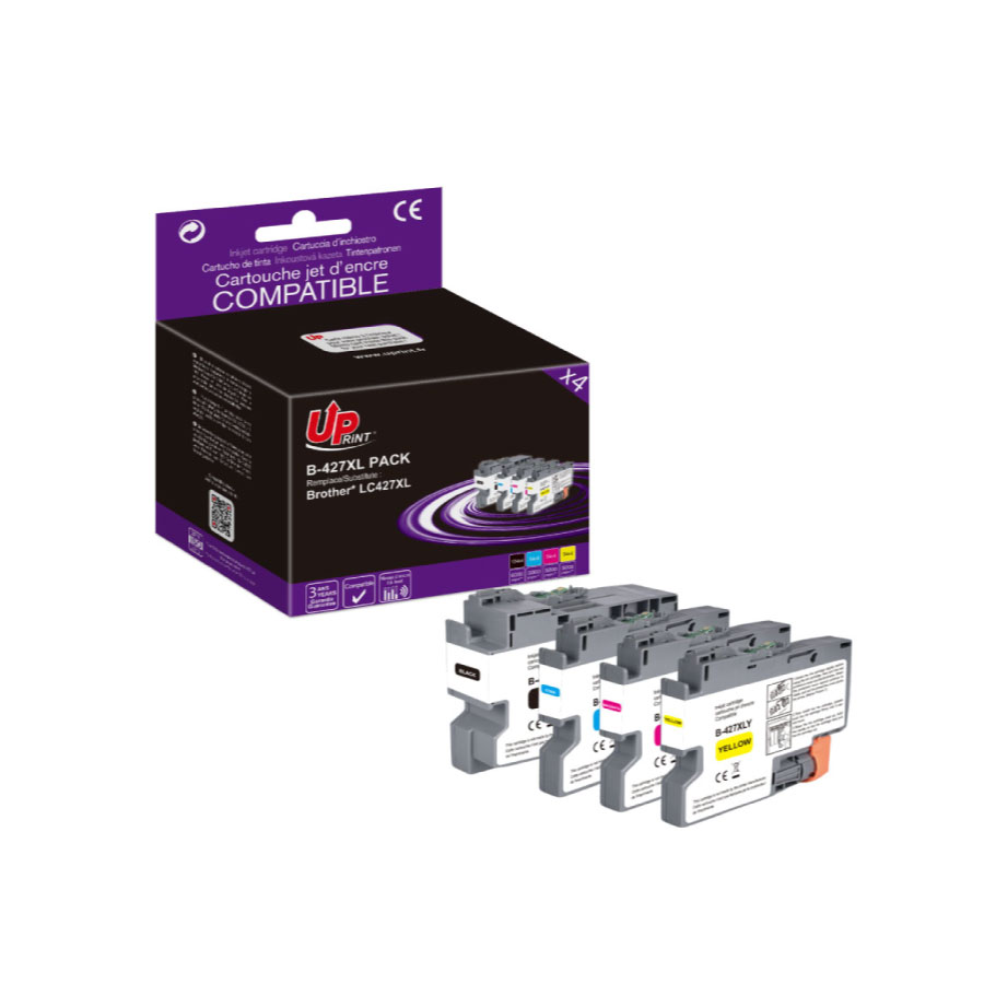 Uprint PACK 4 cartouches compatible BROTHER LC427XL N/C/M/J