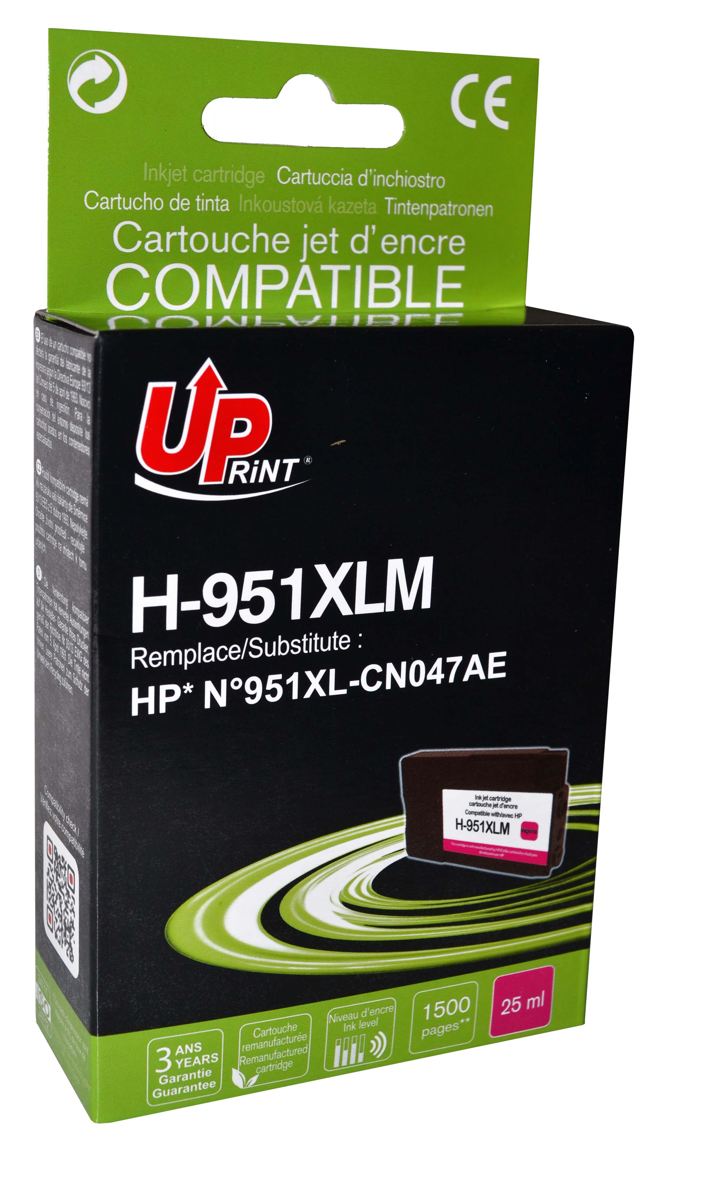 Uprint cartouche remanufacturée HP N°951XL remplace CN047AE Magenta
