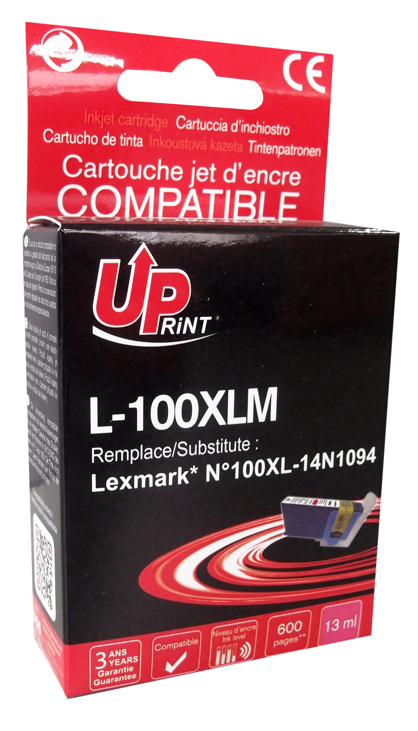 Uprint L-100XLM M cartouche compatible avec LEXMARK N°100XL - 14N1094 / 14N1070
