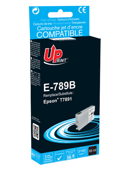 Uprint cartouche compatible EPSON T789XL remplace C13T789140 Noir