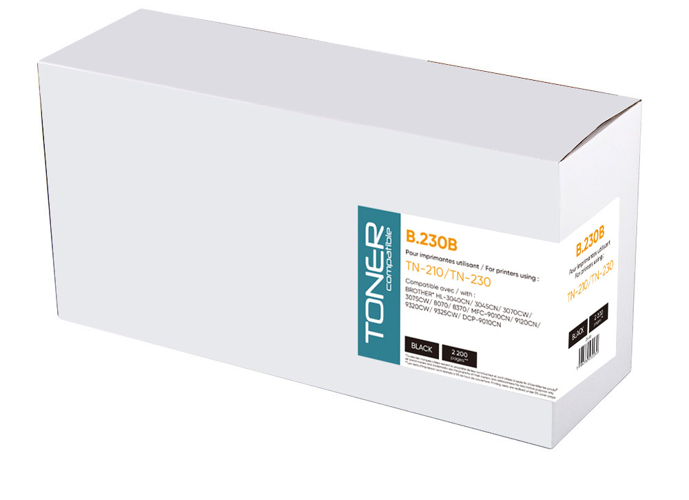 Toner compatible BROTHER TN230BK remplace TN210/TN230 Noir